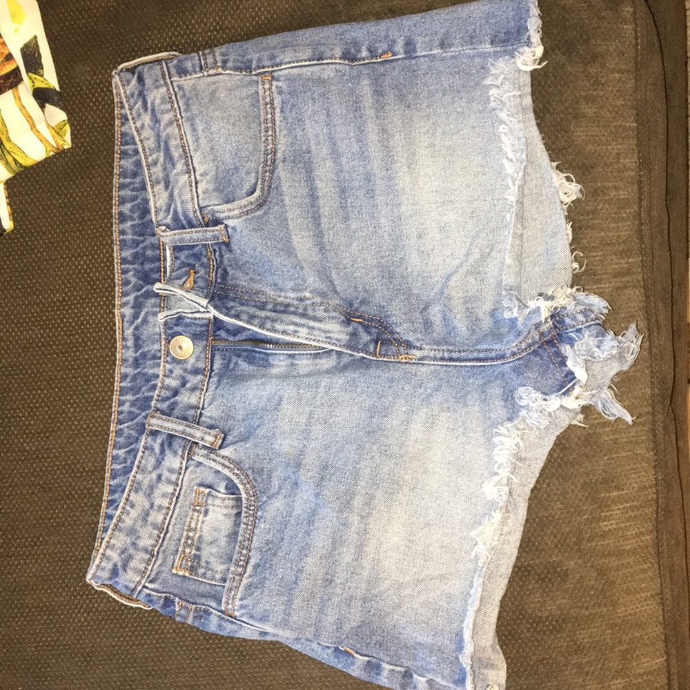 High wasted jean shorts